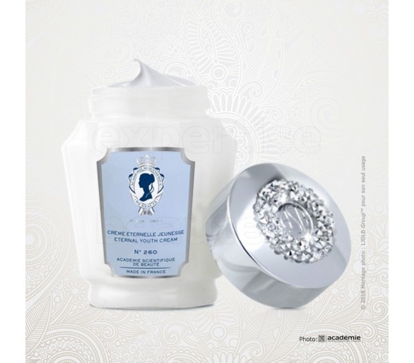 CRÈME ÉTERNELLE JEUNESSE N°260 ACADÉMIE - Pot en opaline orné d’authentiques cristaux Swarovski® 50ml